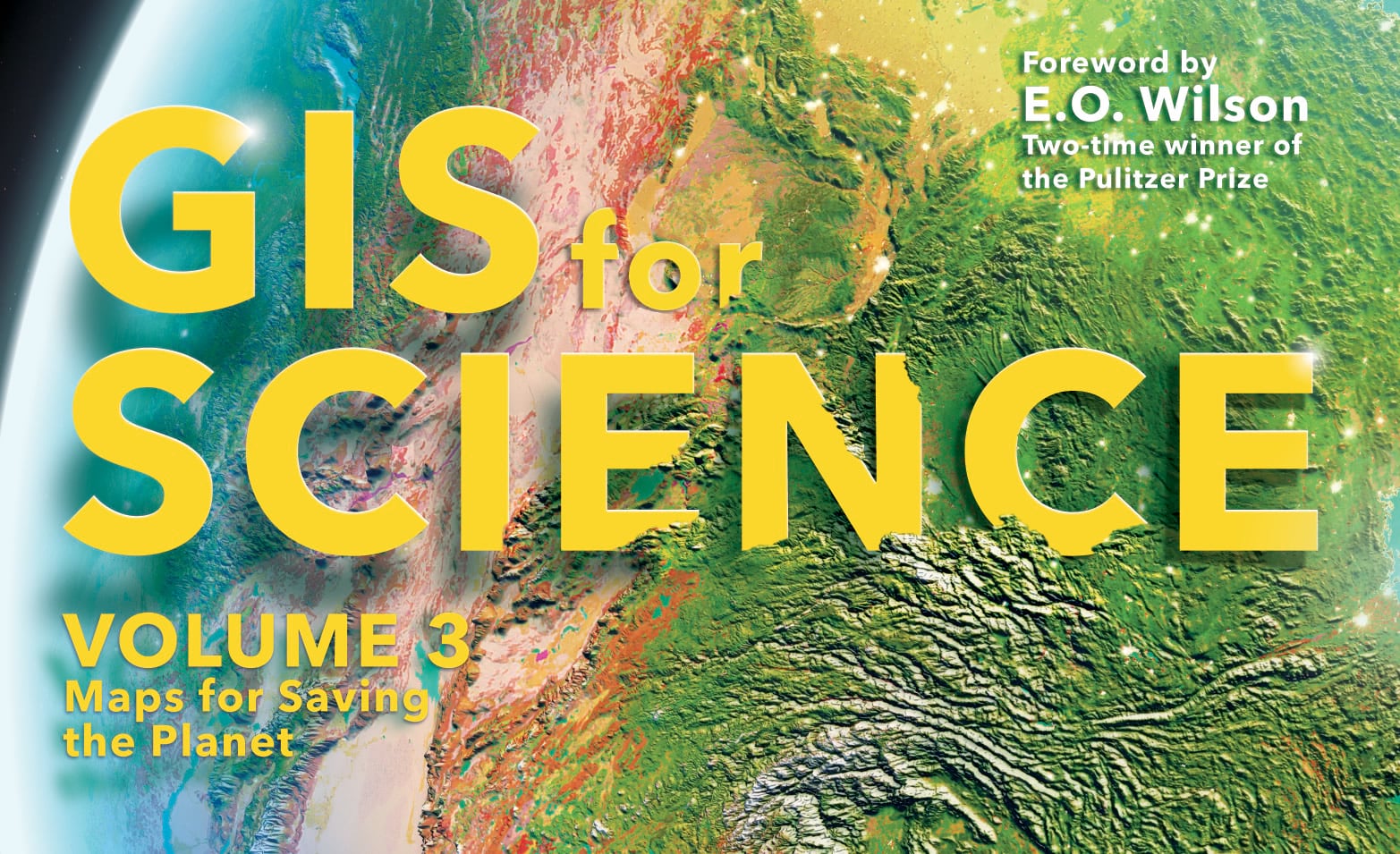 GIS for Science cover art with text-eating terrain.. GIS for Science cover art with text-eating terrain..