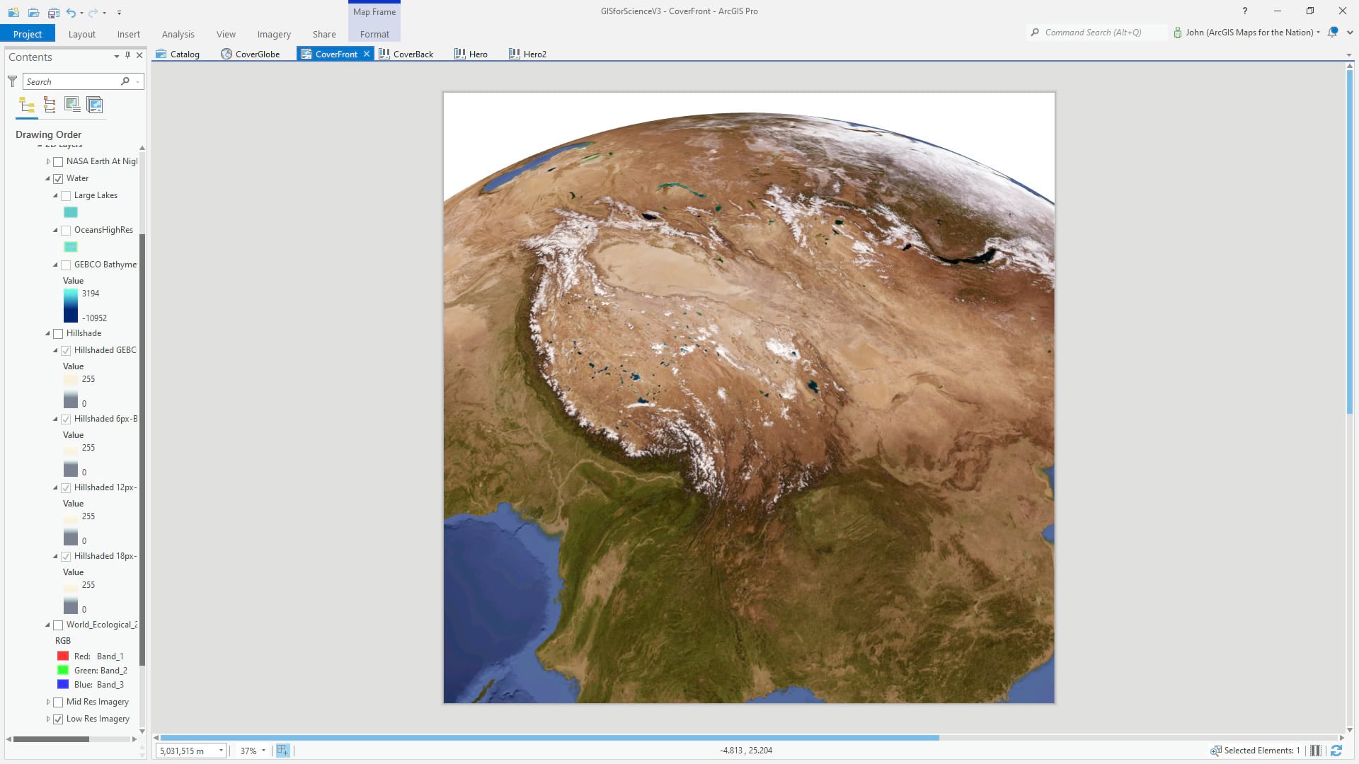 ArcGIS Pro 3D global scene with imagery. ArcGIS Pro 3D global scene with imagery.