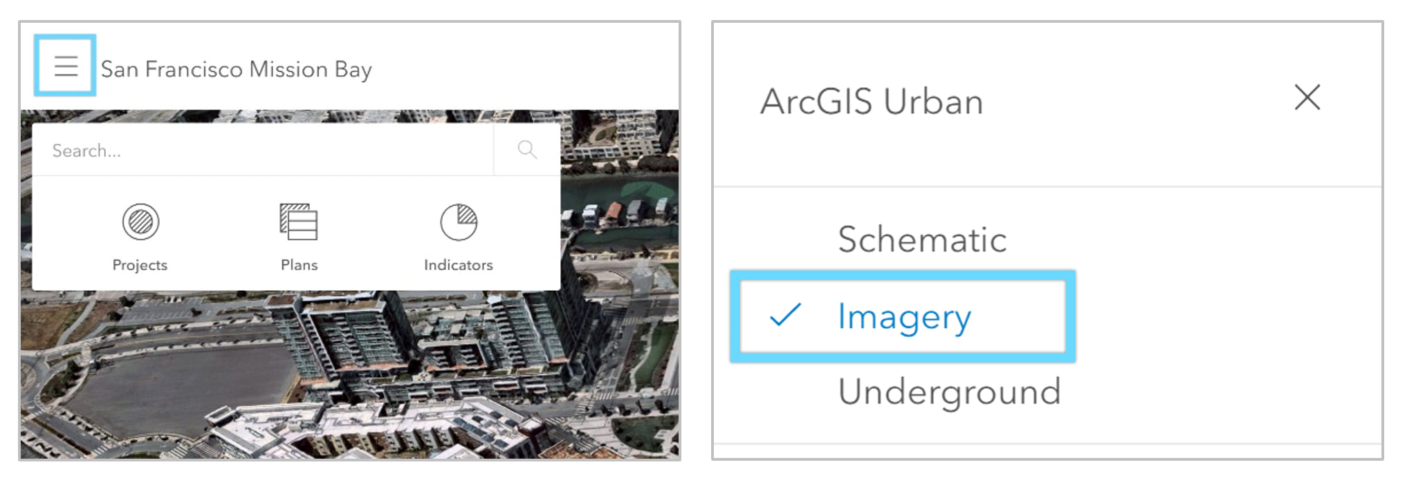 select imagery visualization