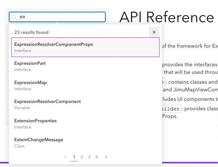 Search API reference