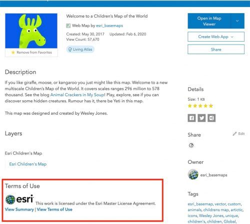 http://A%20screenshot%20showing%20where%20the%20Terms%20of%20Use%20are%20located%20on%20the%20Item%20Page%20of%20ArcGIS%20Online%20content