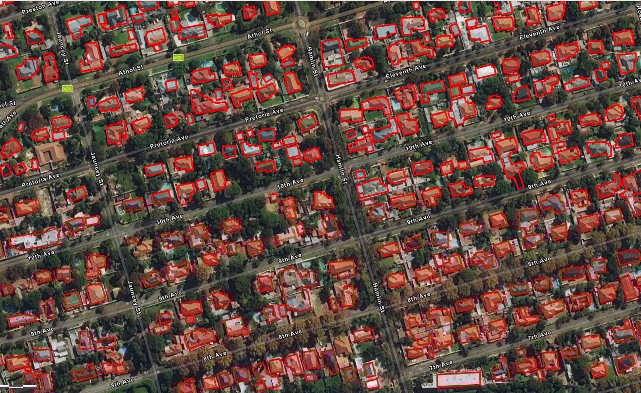 Extracted buildings in Africa Extracted buildings in Africa