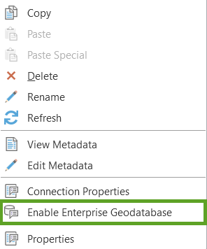 enable-geodatabase