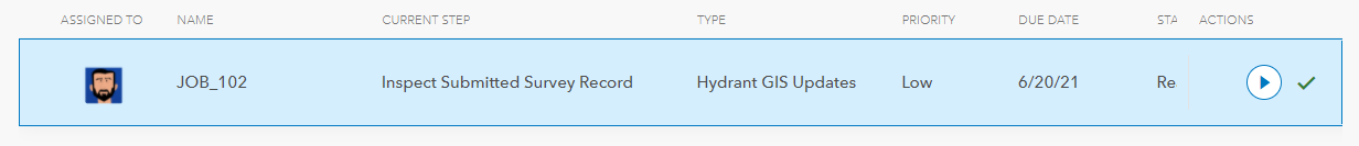 Hydrant Job Inspect Submitted Survey Record Hydrant Job Inspect Submitted Survey Record