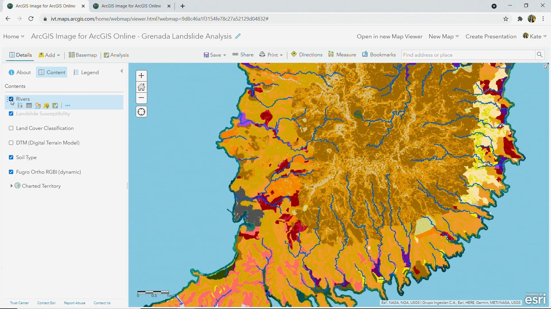 Layers used as input for creating landslide susceptibility map