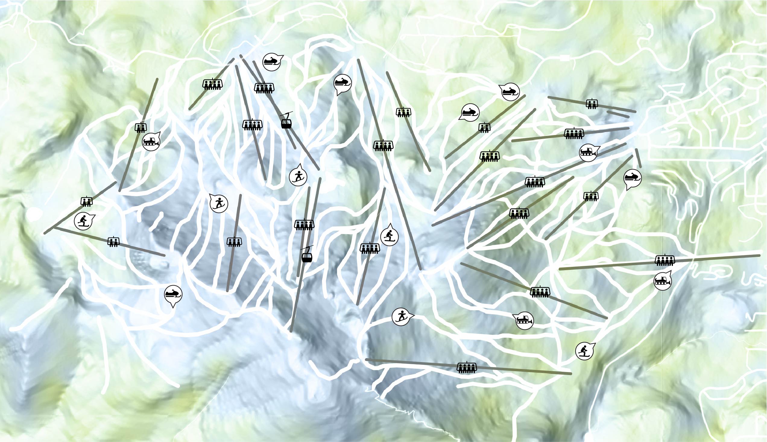Symbols on a map Symbols on a map