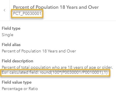 PCT_ at the beginning of the field name, and formula in the long field description. PCT_ at the beginning of the field name, and formula in the long field description.