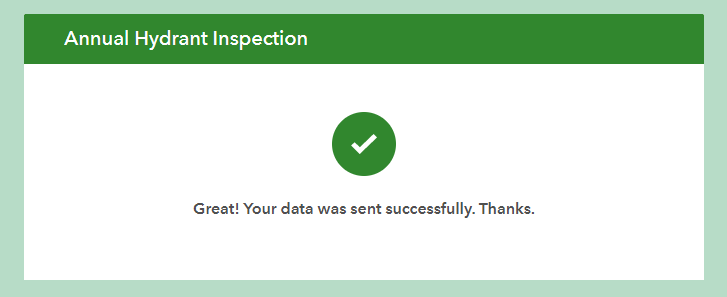 Hydrant Survey Sent