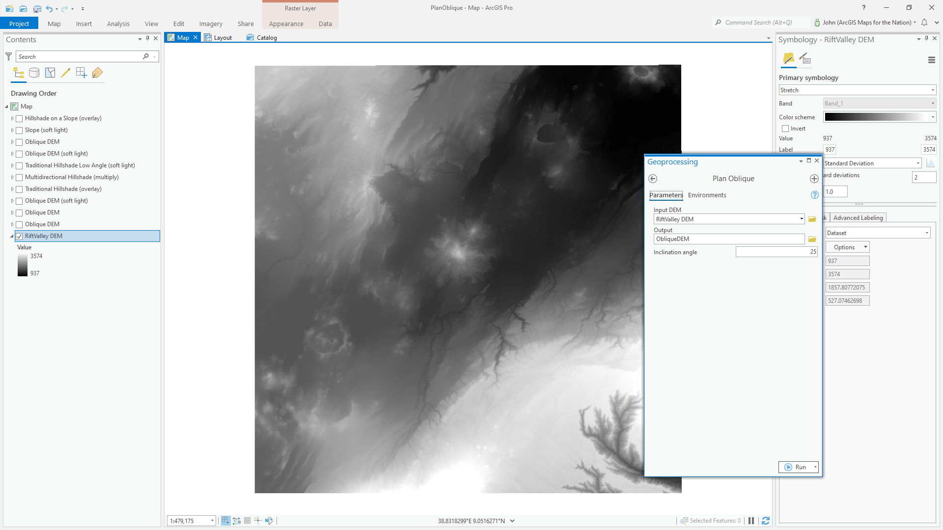 The Plan Oblique tool lets you set the amount of vertical offset. The Plan Oblique tool lets you set the amount of vertical offset.
