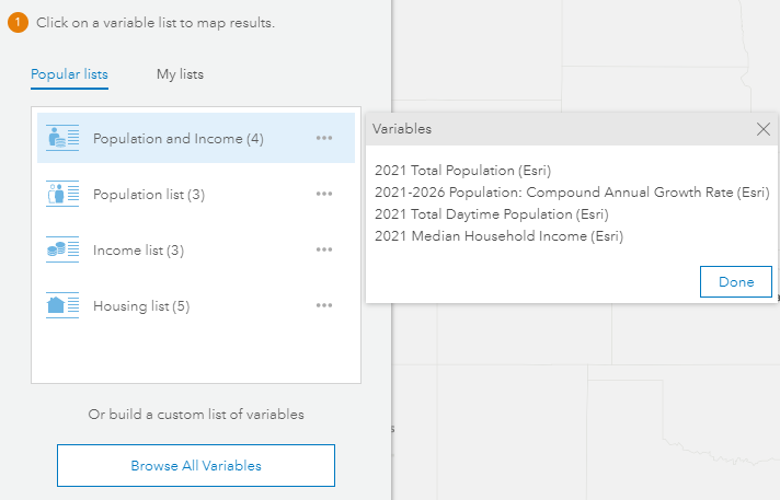 Popular Lists tab under Smart Map Search workflow