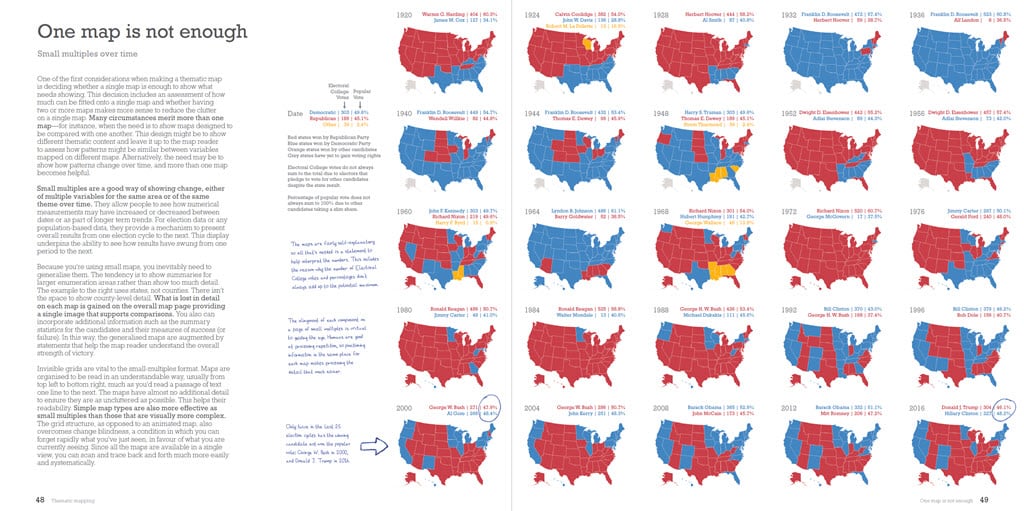 History of US elections map as small multiples