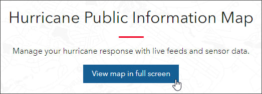 Open Hurricane Public Information Map