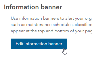 Edit information banner