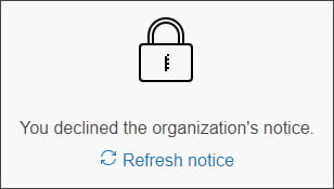 Decline notice