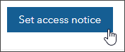 Set access notice