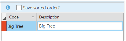 Domain code and description