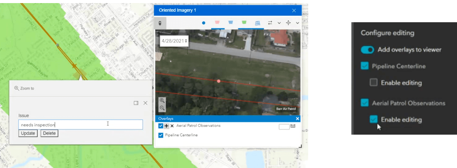 Edit overlays on ArcGIS Experience Builder web app