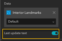 Last update label on ArcGIS Experience Builder web app