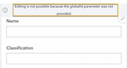 Message on the form on ArcGIS Experience Builder web app