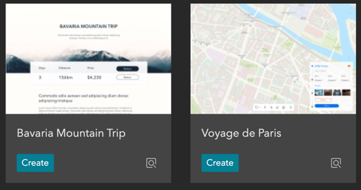 New templates to use when building your ArcGIS Experience Builder web app