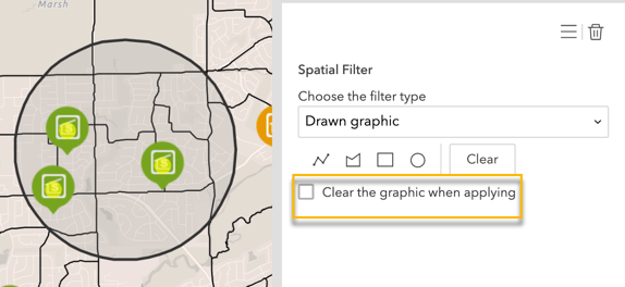 Option to clear graphics to ArcGIS Experience Builder web app