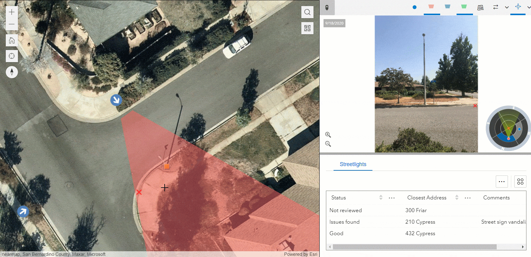 Animation showing a location in a map and its corresponding location within the photo Animation showing a location in a map and its corresponding location within the photo