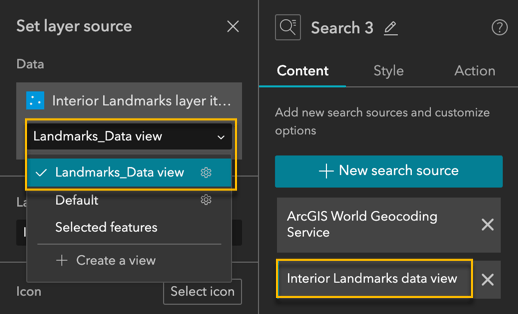 Select a feature in Search