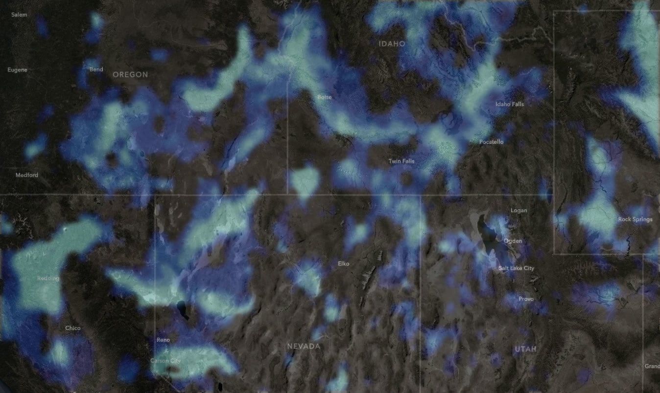 Blurred smoke forecast layer. Blurred smoke forecast layer.