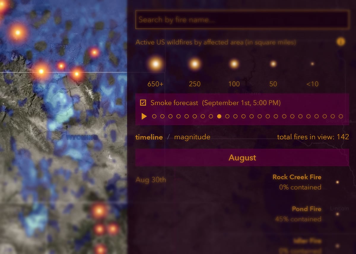 Smoke forecast interface Smoke forecast interface