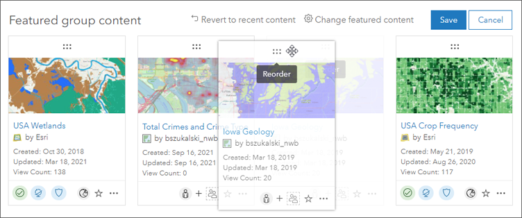 Reorder featured group content Reorder featured group content