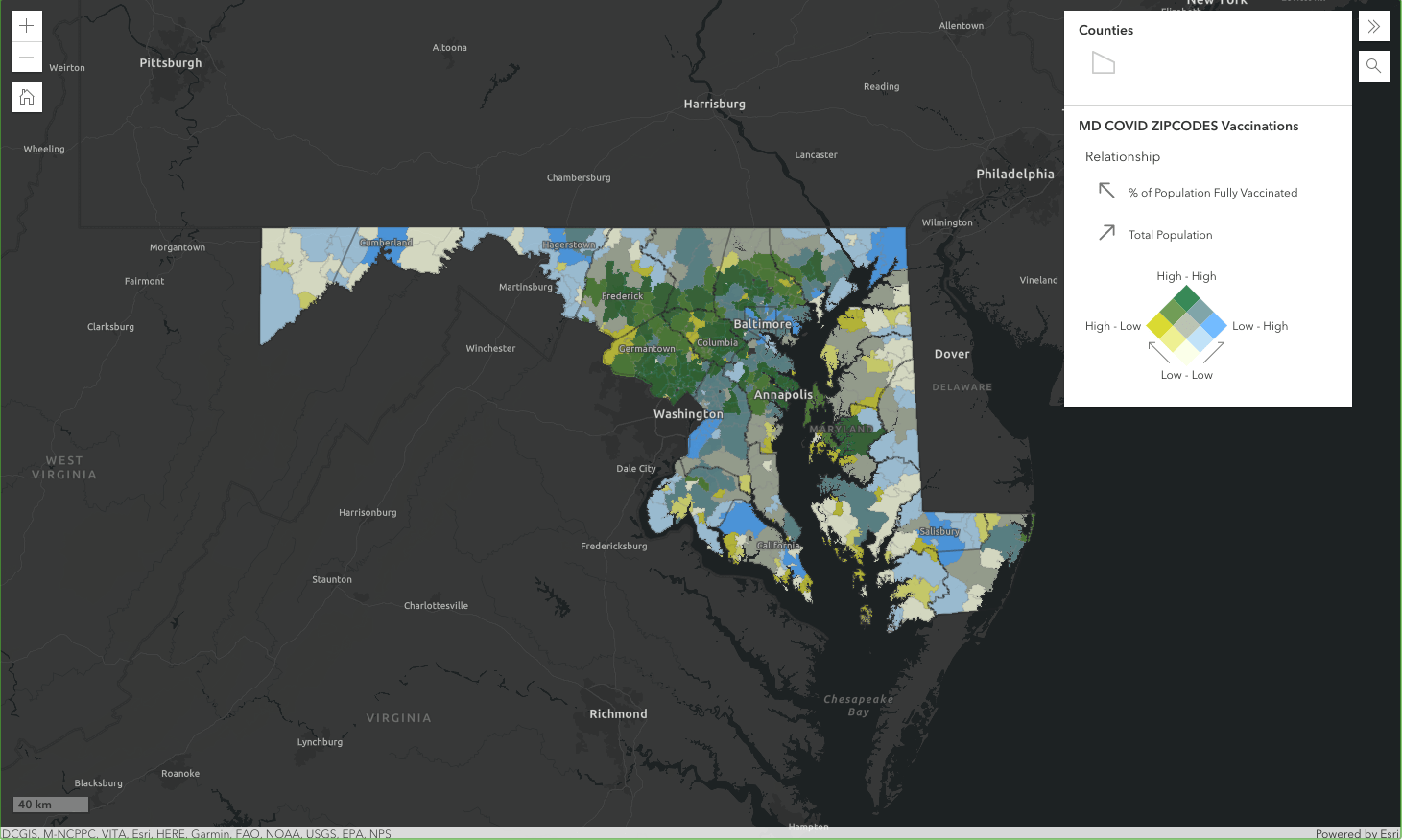 image of sample basic app with a map