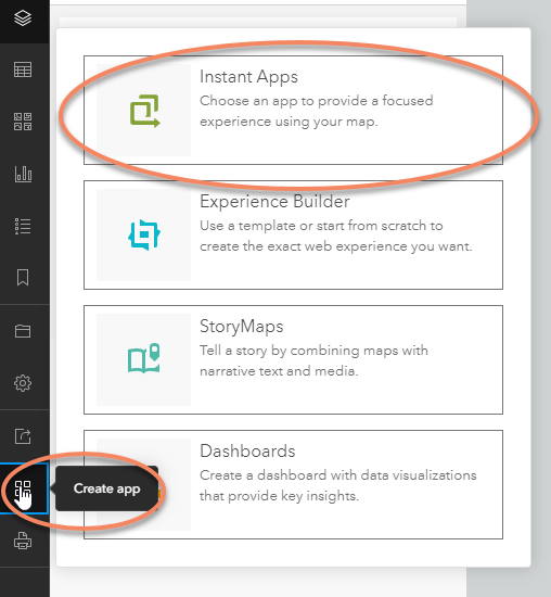 Create app menu from Web Map Viewerr