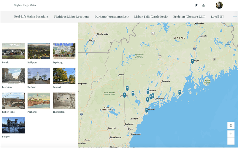 Locations in Maine