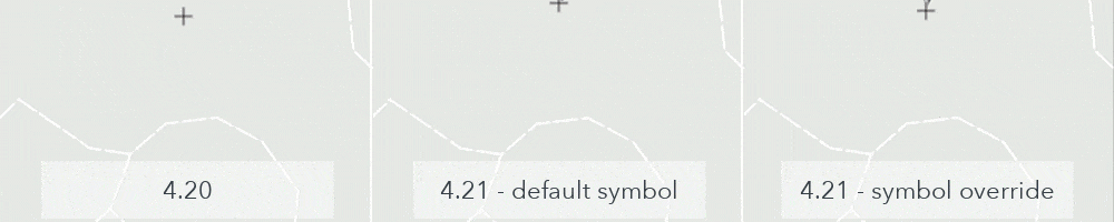 a symbol is shown by the cursor when adding point features