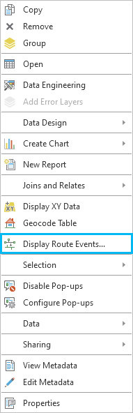 Display Route Events