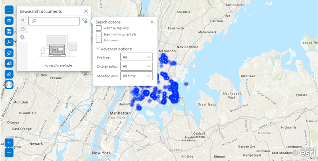 Geosearch options Geosearch options