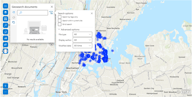 Geosearch options