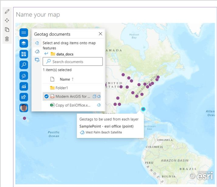 Geotagging attributes on the map Geotagging attributes on the map