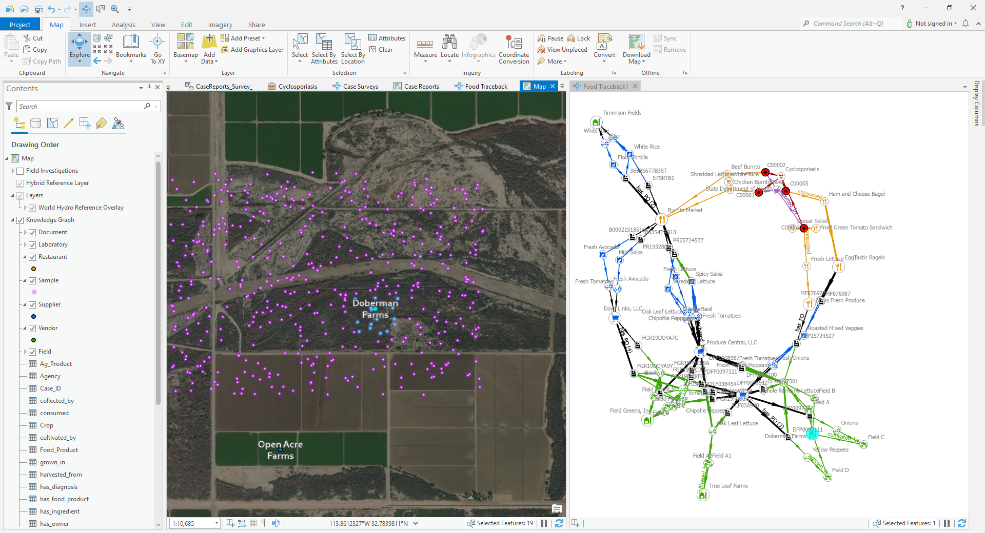 Example ArcGIS Knowledge Graph