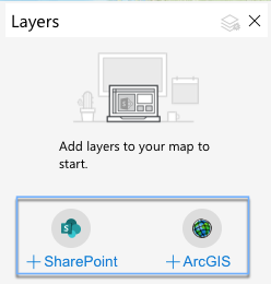 Add data in ArcGIS for SharePoint.