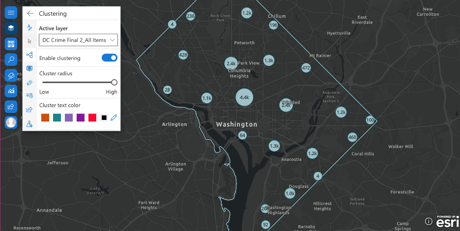 Clustering the features in ArcGIS for SharePoint