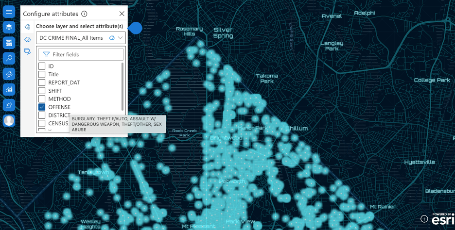 Configure attributes in ArcGIS for SharePoint.