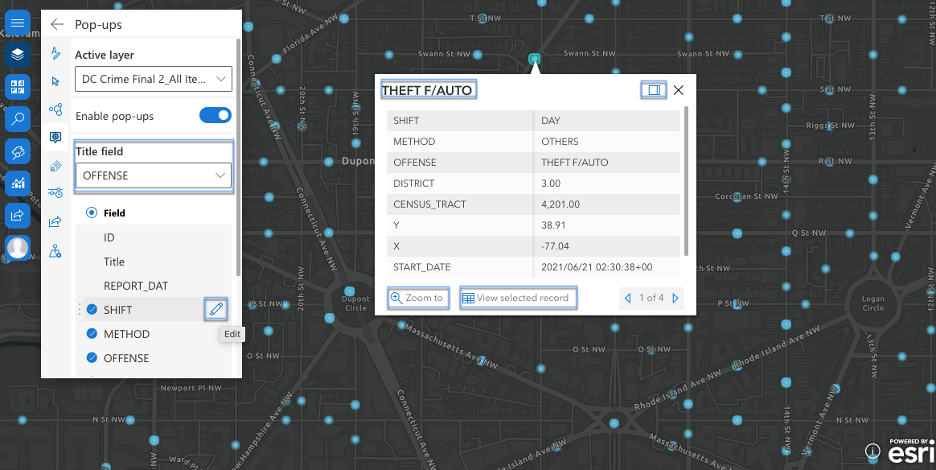 Pop-ups in ArcGIS for SharePoint