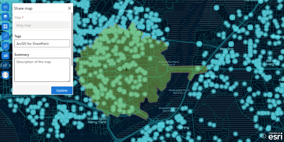 Share map in ArcGIS for SharePoint