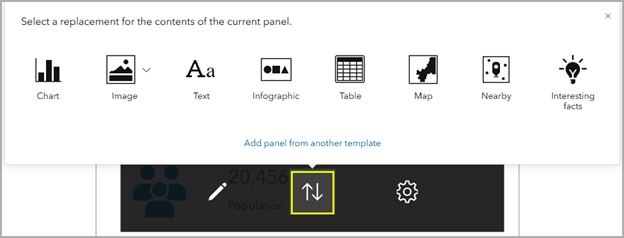 Replace panel options