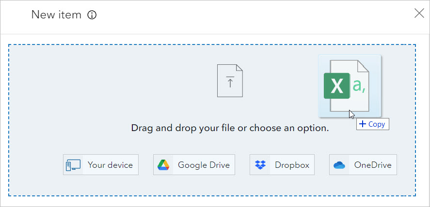 File in drop zone File in drop zone