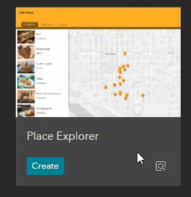 Select the Place Explorer template.