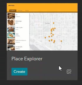 Select the Place Explorer template. Select the Place Explorer template.