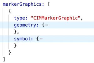 Snippet showing the properties of a marker graphic.