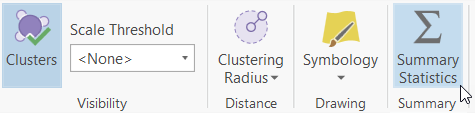 Under the Clustering tab, click the Summary Statistics button.